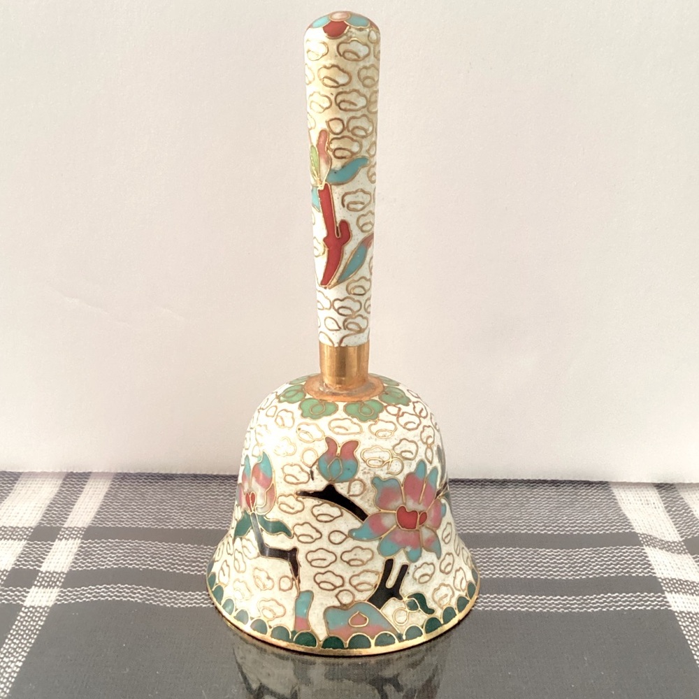 Cloisonné  Floral Patterned Hand Bell